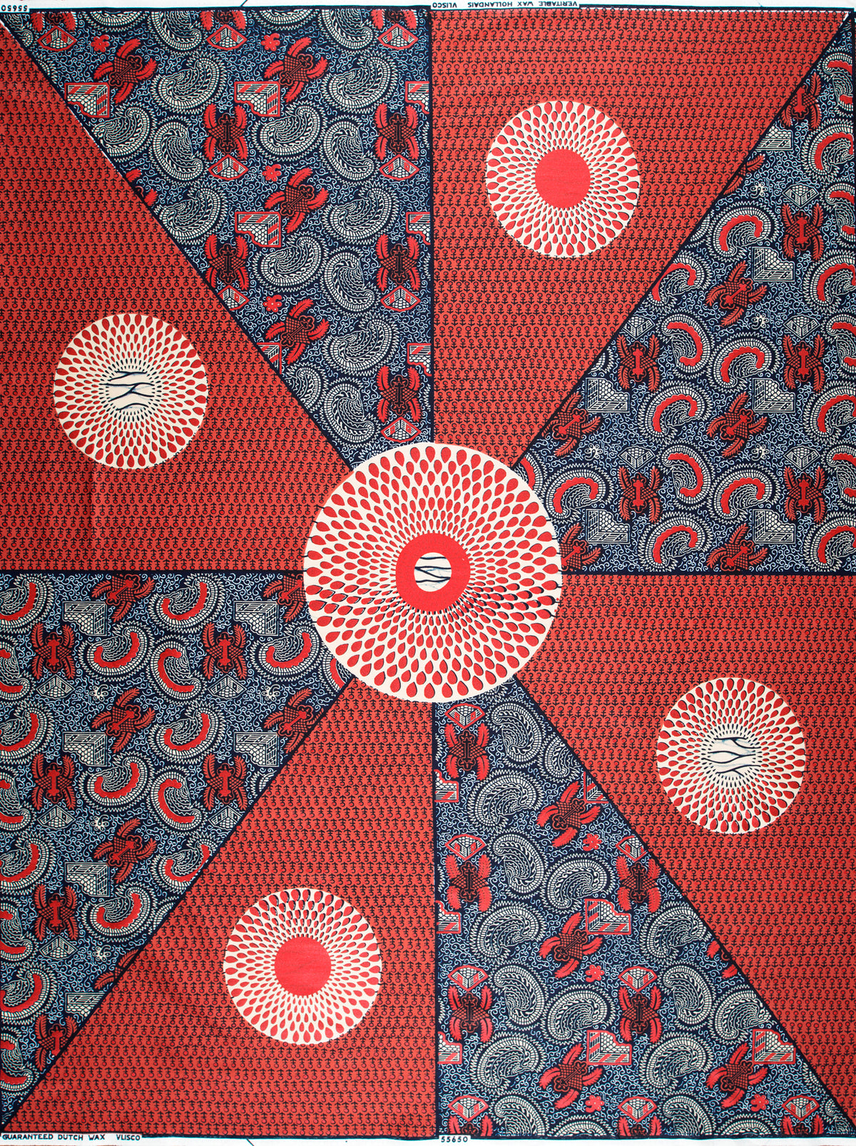 Wax Hollandais | VL55650.152 | Red Embellished