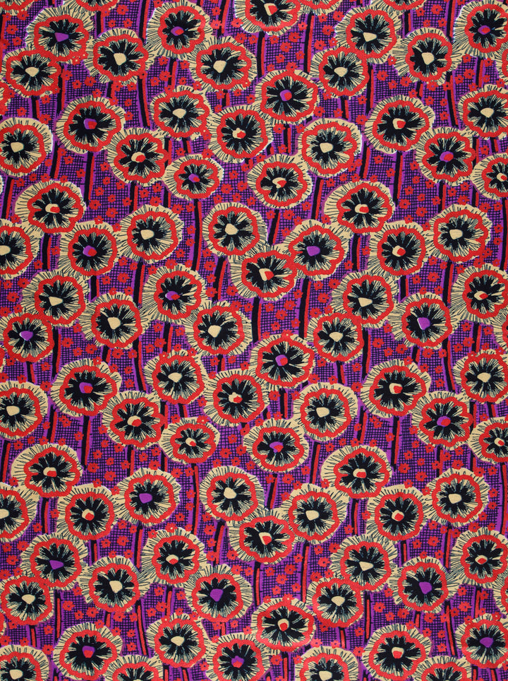 Wax Hollandais | VLW0404.018 | Red Embellished