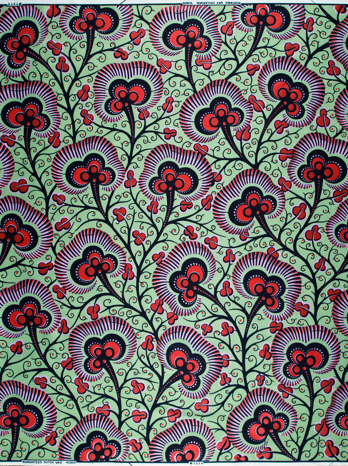 Wax Hollandais | VLW7374.014 | Red Embellished