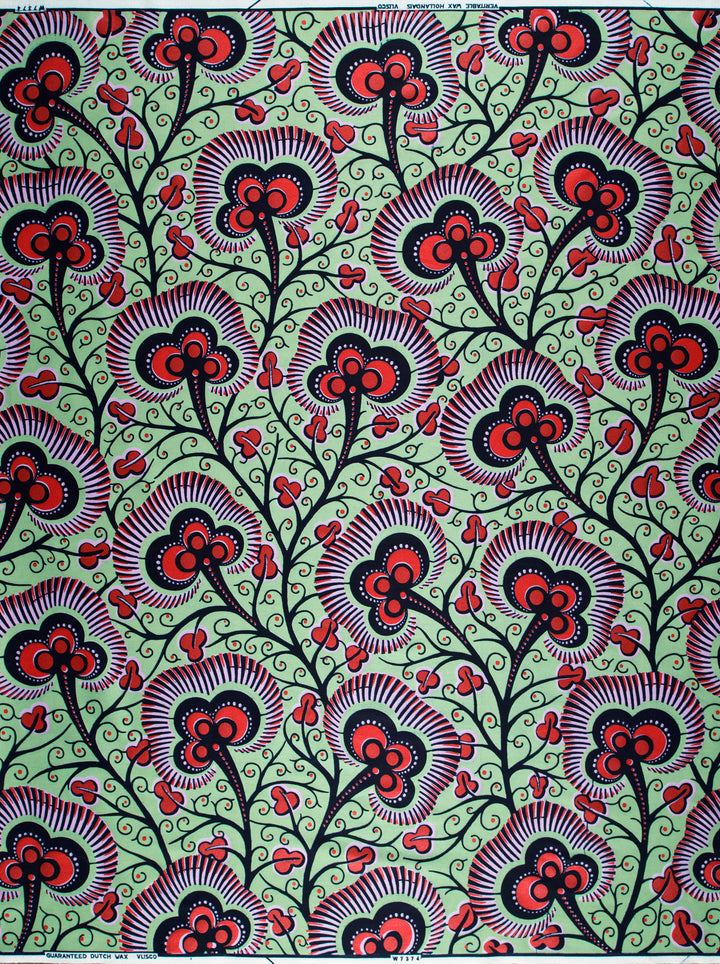 Wax Hollandais | VLW7374.014 | Red Embellished